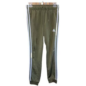 Adidas Men PrimeGreen Pants Track Jogger Stretch Athletic XS Green White Logo